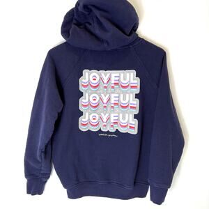 Spiritual Gangster - Joyful Classic Navy Blue Hoodie Sweatshirt- Size Medium